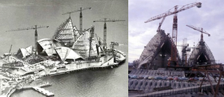 Illustration for article titled Photos of Famous Landmarks While They Were Still Under Construction